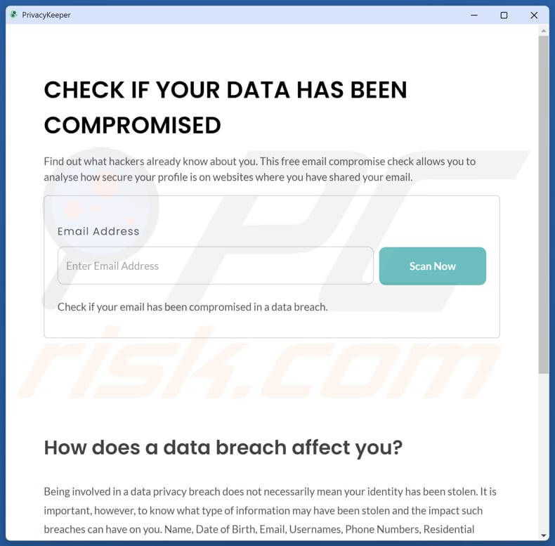 PrivacyKeeper aplicación potencialmente no deseada