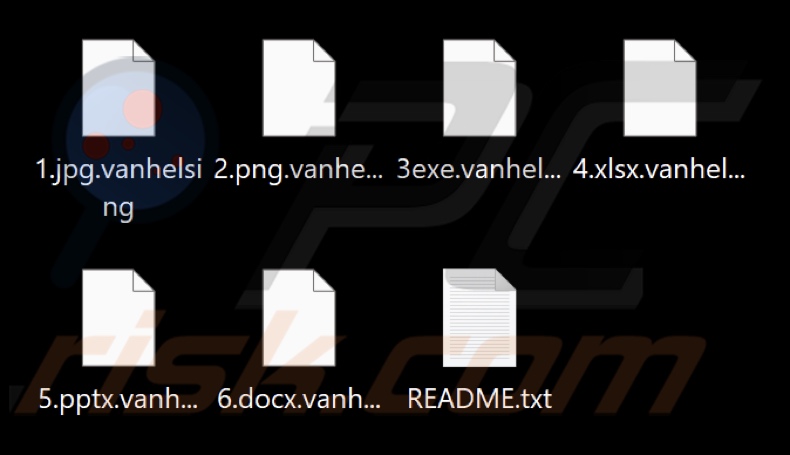 Archivos cifrados por el ransomware VanHelsing (extensión .vanhelsing)