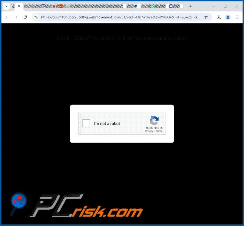 webmovement.co[.]in apariencia del sitio web (GIF)