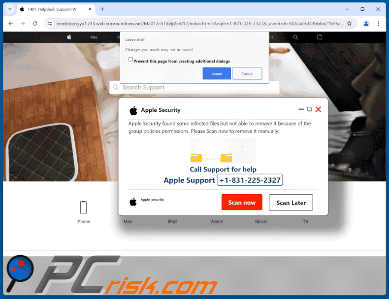Aspecto de Apple Security Found Some Infected Files estafa (GIF)