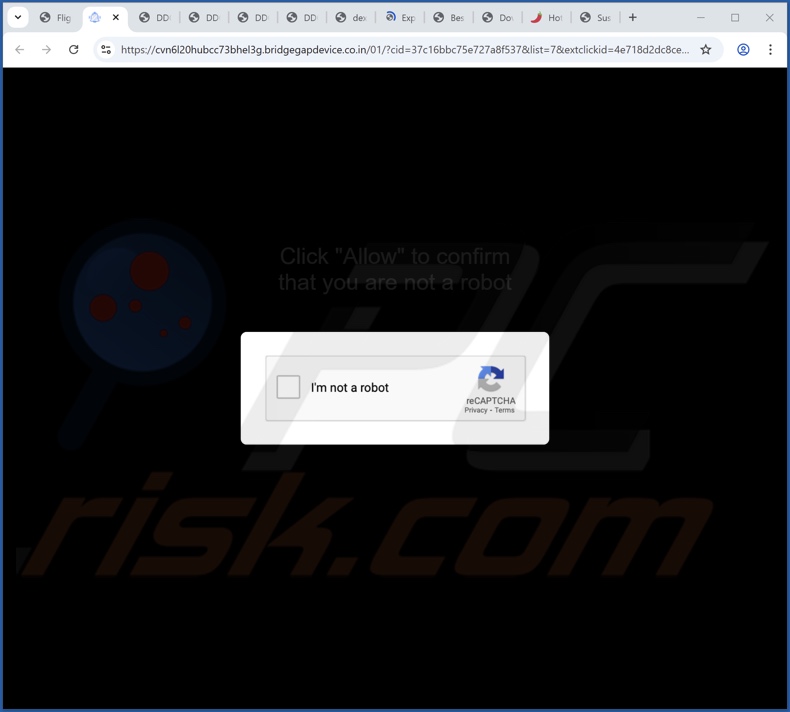bridgegapdevice.co[.]in pop-up redirige