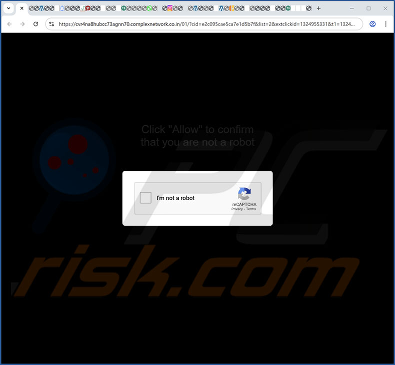 complexnetwork.co[.]in pop-up redirige