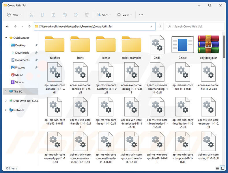 Crowq Utils Sol Carpeta de instalación de aplicaciones no deseadas