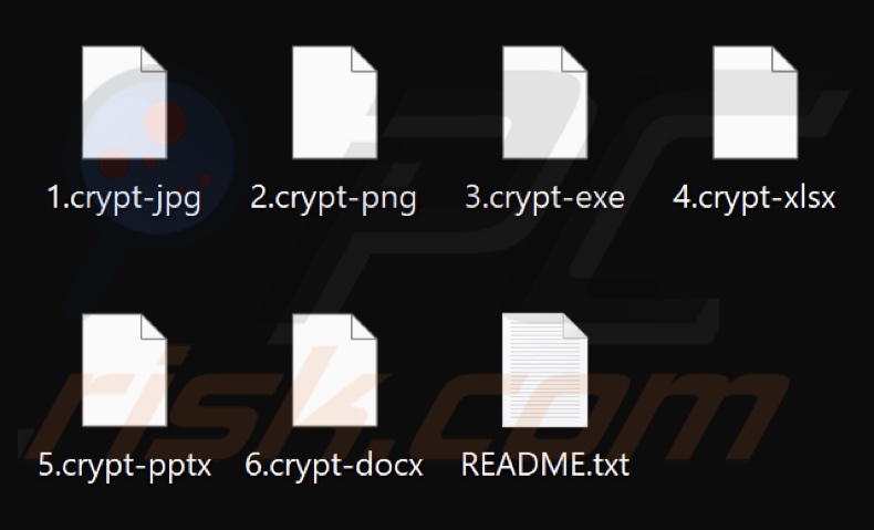 Archivos cifrados por el ransomware FMLN (extensión .crypt-[original_extension])