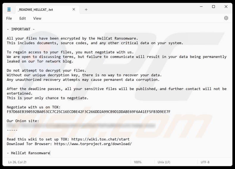 HellCat ransomware archivo de texto (_README_HELLCAT_.txt)