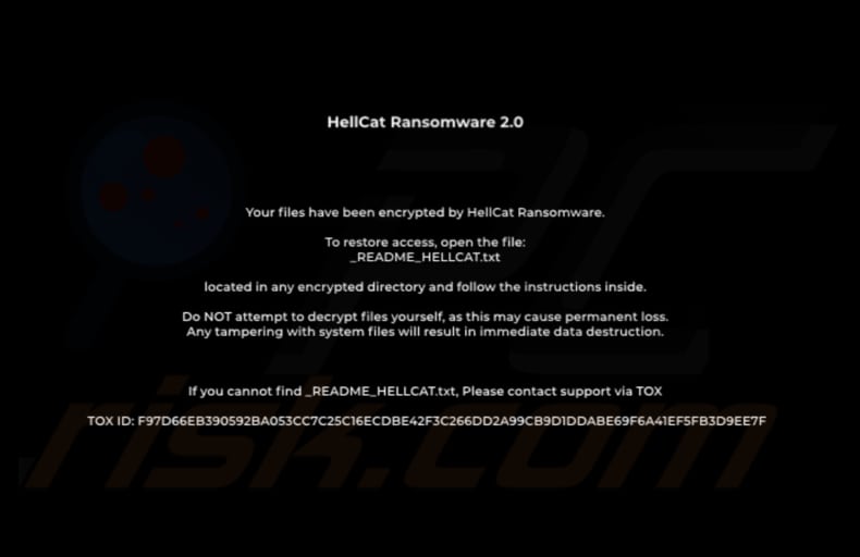 HellCat ransomware papel pintado