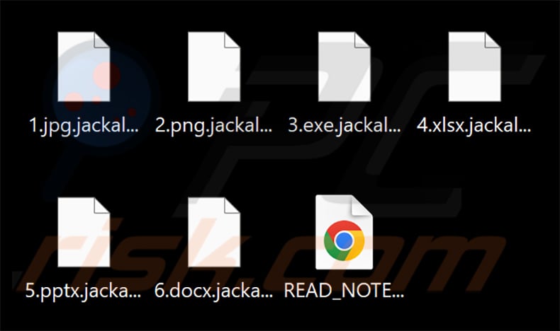 Archivos cifrados por el ransomware Jackalock (extensión .jackalock)