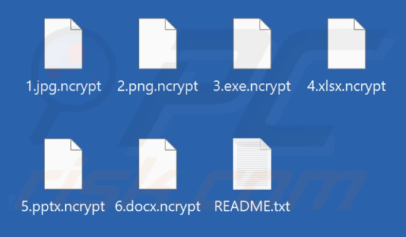 Archivos cifrados por el ransomware Nanocrypt (extensión .ncrypt)