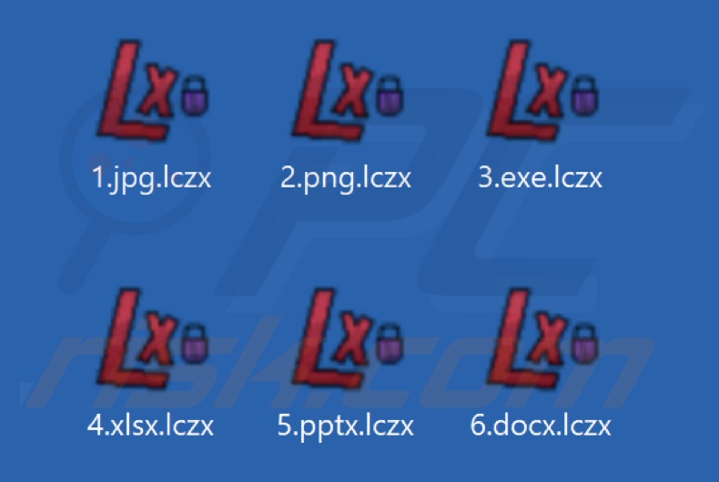 Archivos cifrados por el ransomware PelDox (extensión .lczx)