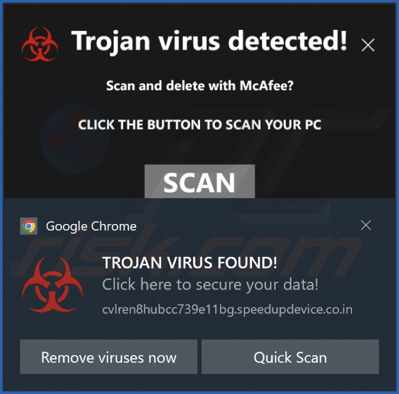 Anuncio publicado por la página web speedupdevice.co[.]in