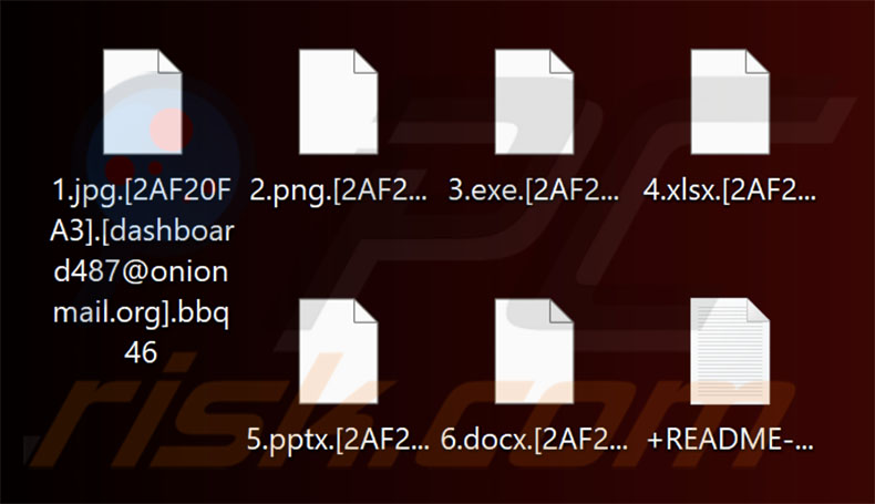 Archivos cifrados por el ransomware Bbq (extensión .bbq46)