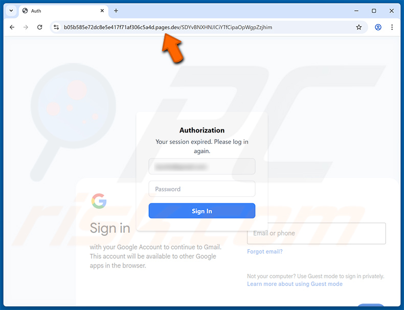 Sitio web de phishing promocionado a través de Binance estafa urgente por correo electrónico con alerta de seguridad (2025-05-06)