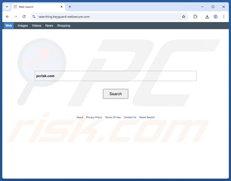 Secuestrador del navegador keyguard-websecure.com