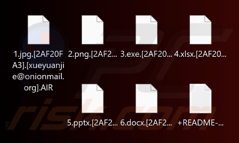 Archivos cifrados por el ransomware AIR (Makop) (extensión .AIR)