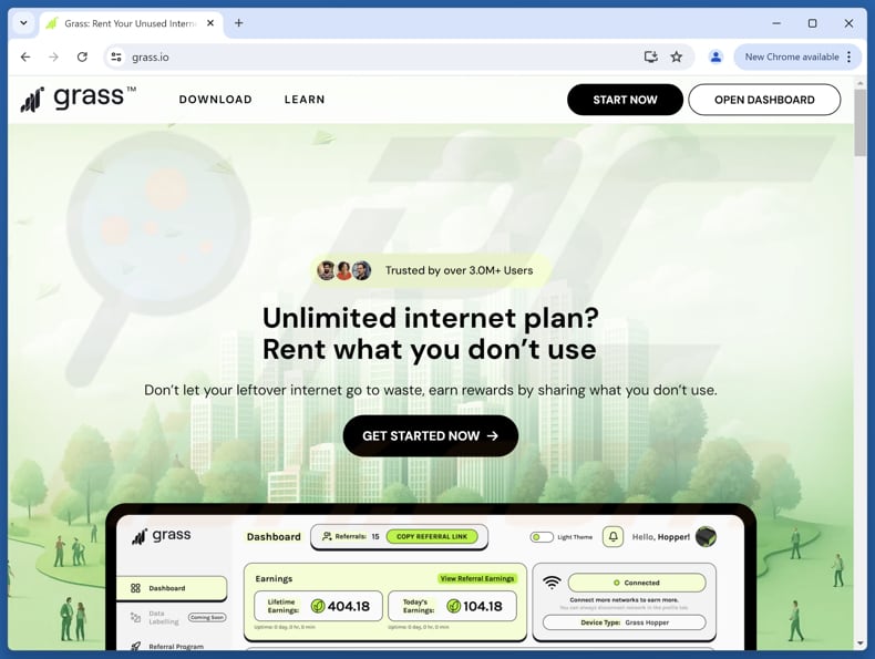 Estafa Grass Airdrop: sitio web real (grass.io)