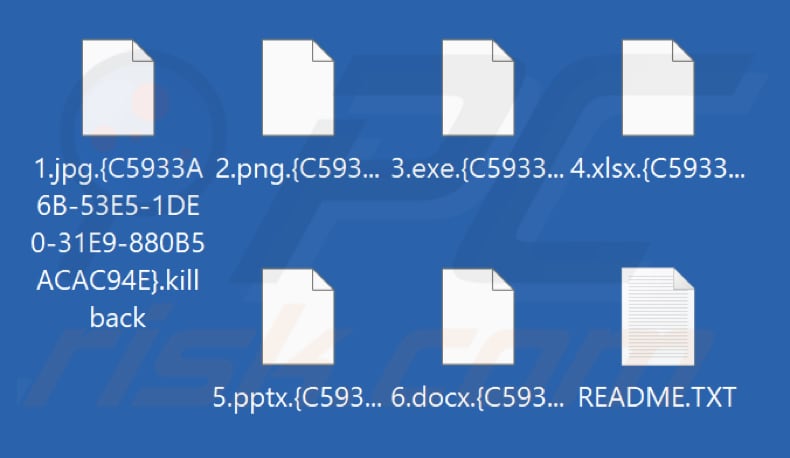 Archivos cifrados por el ransomware KillBack (extensión .killback)