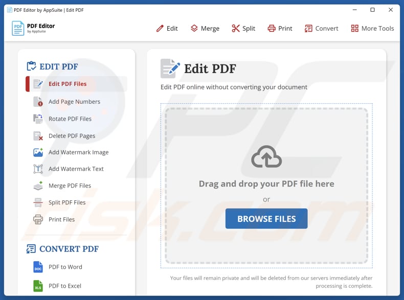 PDF Editor By AppSuite PUA utilizado para infiltrar el malware TamperedChef