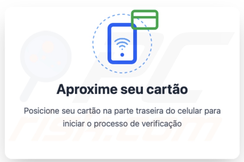 Pantalla 1 del malware PhantomCard (tocar la tarjeta)