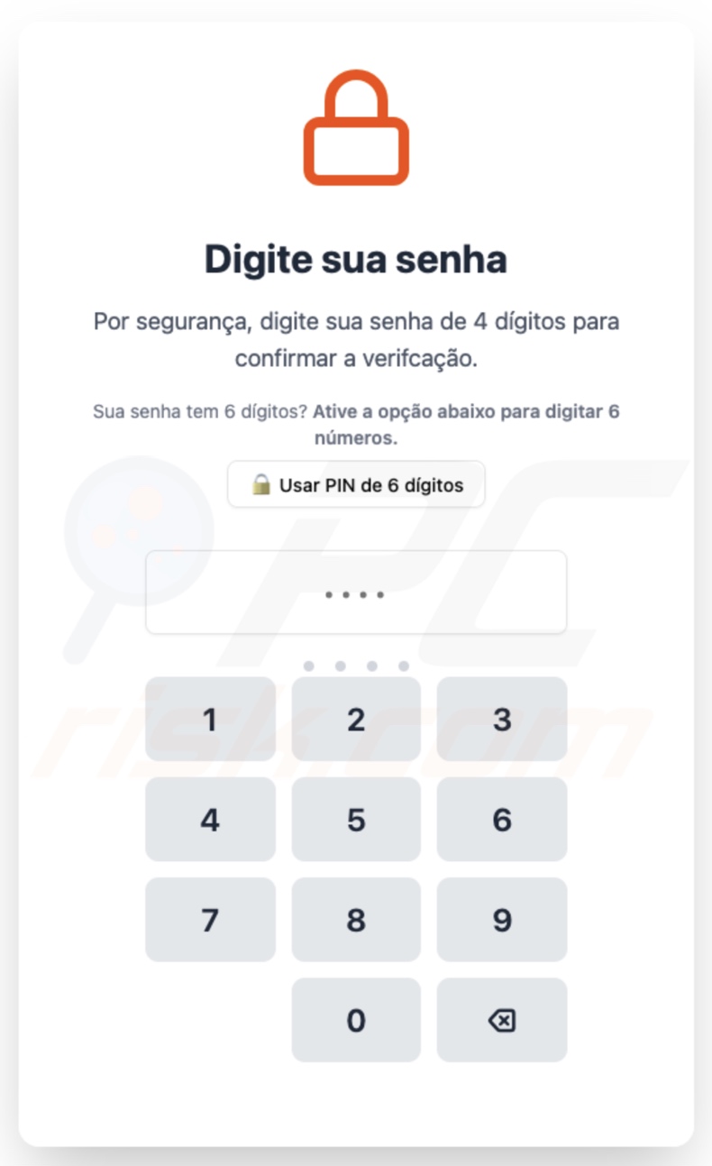 Pantalla 3 mostrada por el malware PhantomCard (introducir PIN)