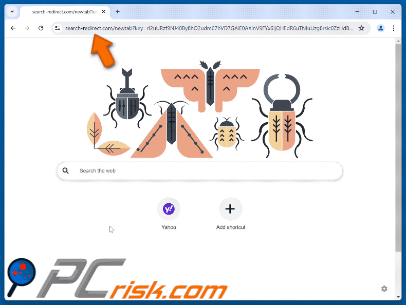 search-redirect.com redirigiendo a Yahoo (GIF)