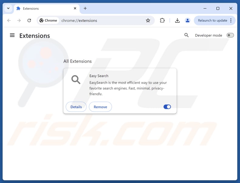 Eliminar las extensiones de Google Chrome relacionadas con easy-search.pro