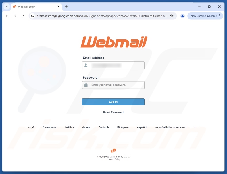 Email On Hold correo electrónico fraudulento que promocionaba un sitio web de phishing