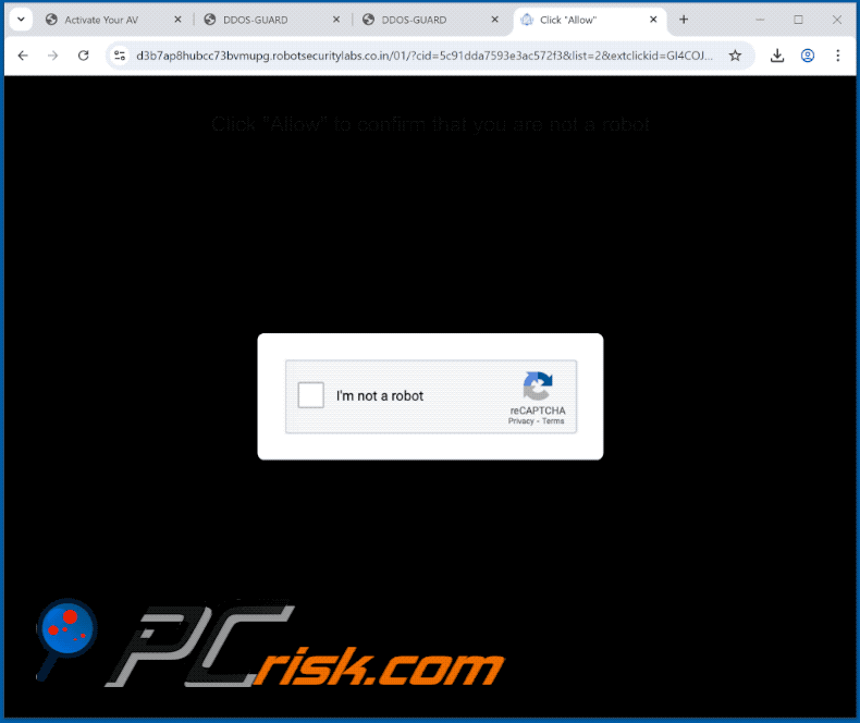 Apariencia del sitio web robotsecuritylabs.co[.]in (GIF)