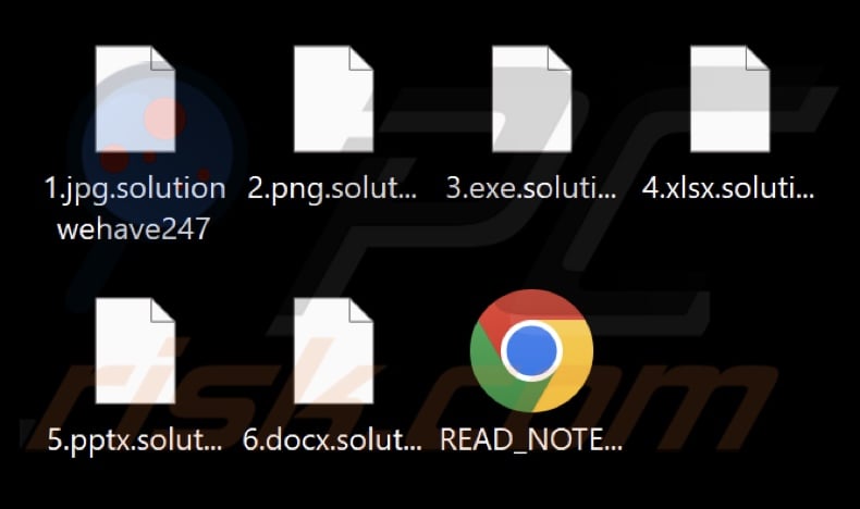 Archivos cifrados por el ransomware SolutionWeHave (extensión .solutionwehave247)