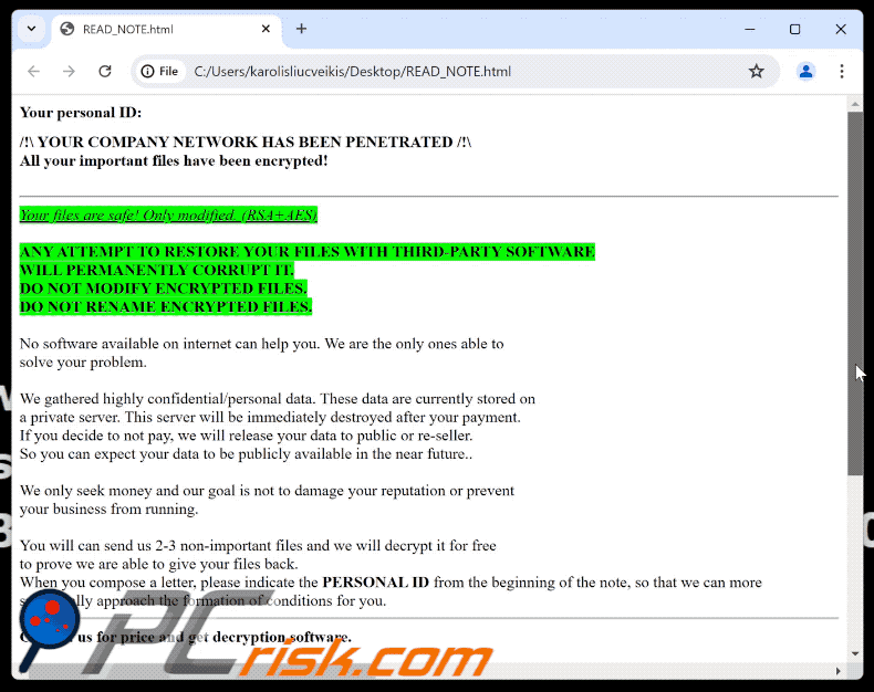 Nota de rescate del ransomware SolutionWeHave (READ_NOTE.html) GIF