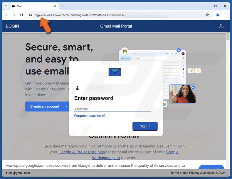 WeTransfer - Received Transfer Expired correo electrónico fraudulento que promocionaba un sitio web de phishing