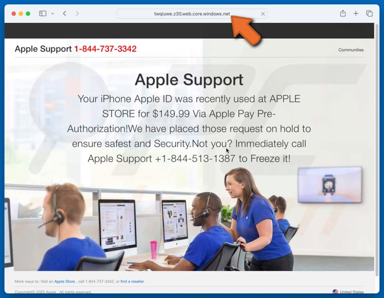Your Apple ID Was Recently Used At APPLE STORE estafa