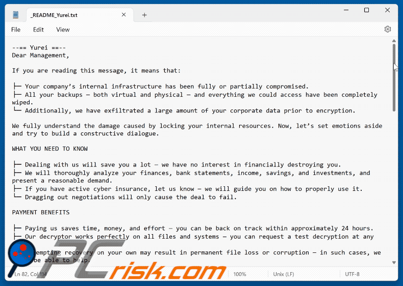Nota de rescate del ransomware Yurei (_README_Yurei.txt) GIF
