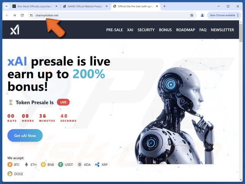 Estafa xAI Token Launch