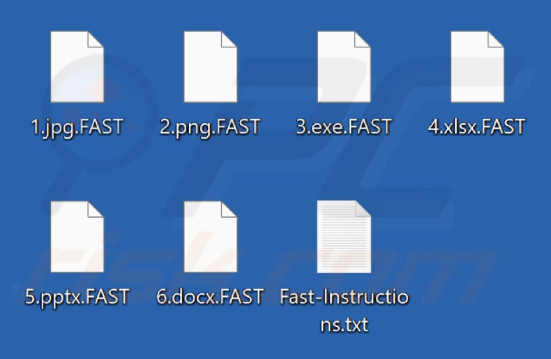 Archivos cifrados por el ransomware FastLock (extensión .FAST)