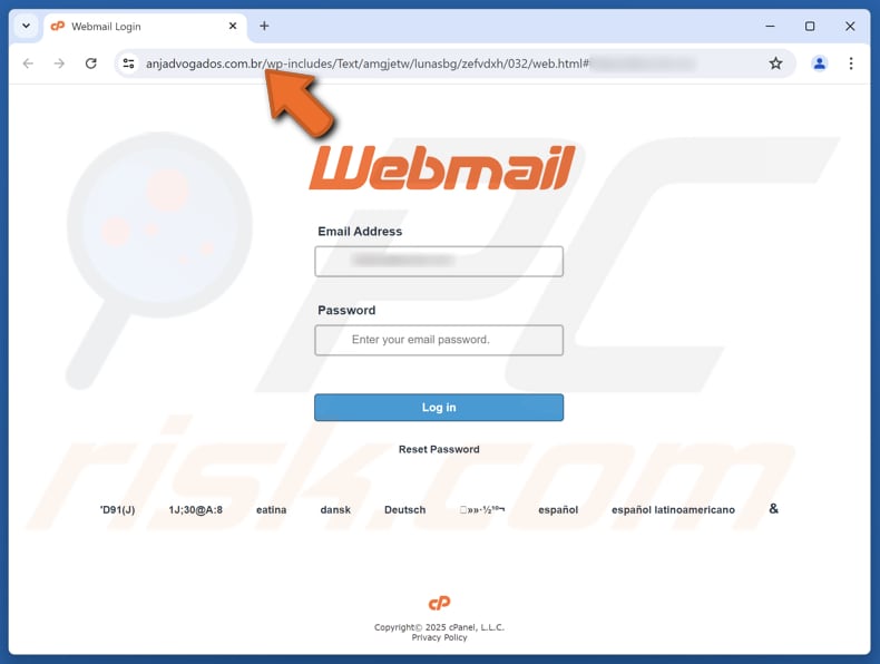 Final Notice - Complete Verification Estafa por correo electrónico, sitio web falso (anjadvogados.com.br)