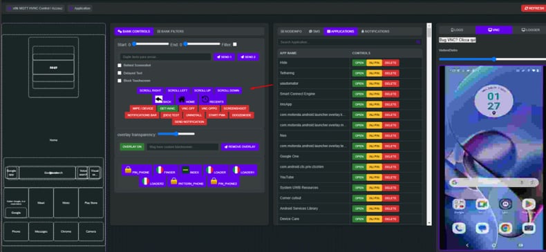 Herodotus Malware panel de administración (fuente threatfabric.com)