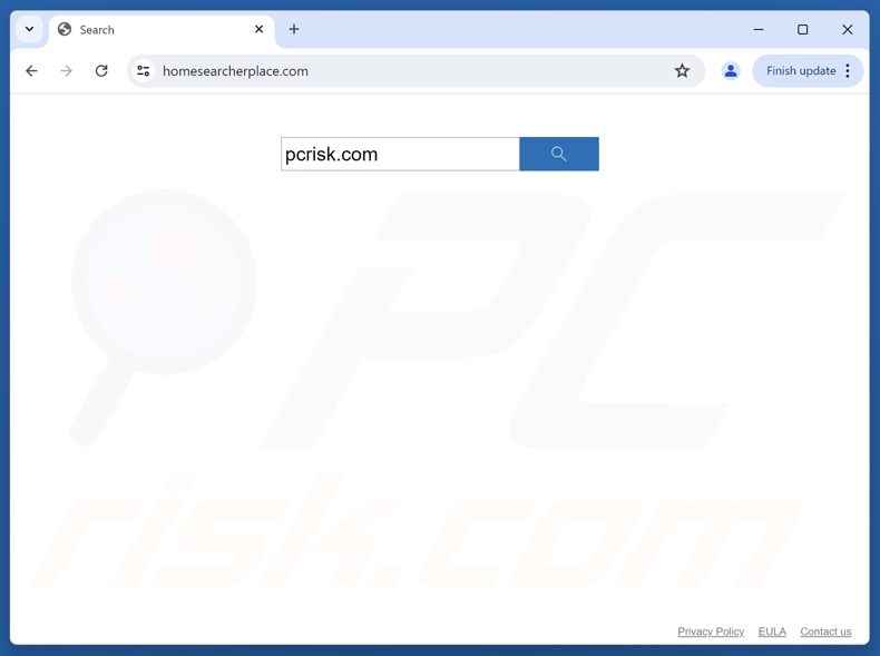 homesearcherplace[.]com secuestrador del navegador
