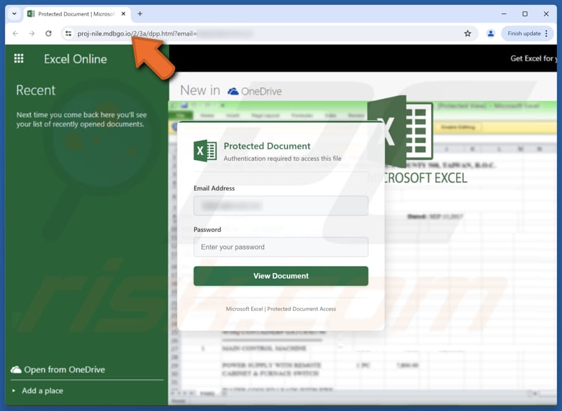 LinkedIn Invitation Sitio web fraudulento de phishing por correo electrónico
