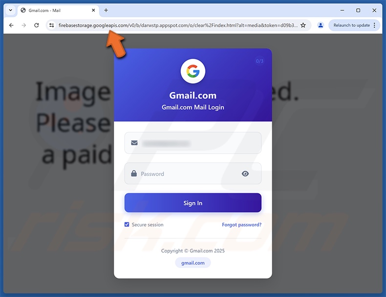 Routine Account Check correo electrónico fraudulento que promocionaba un sitio web de phishing