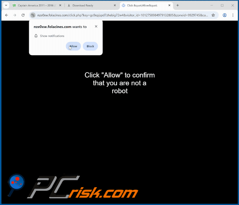 folacines[.]com website apariencia (GIF)