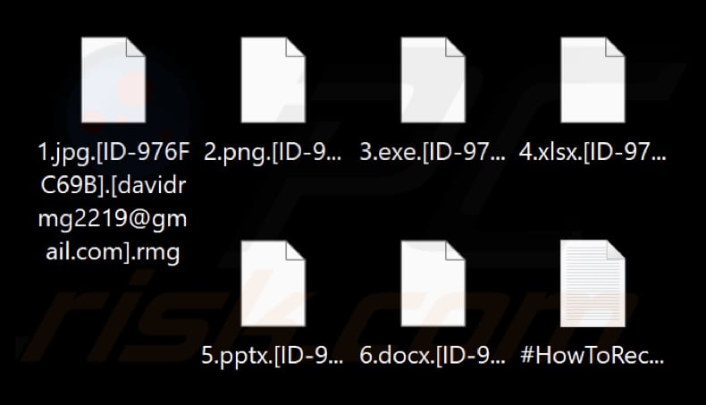 Archivos cifrados por el ransomware Lord (extensión .rmg)
