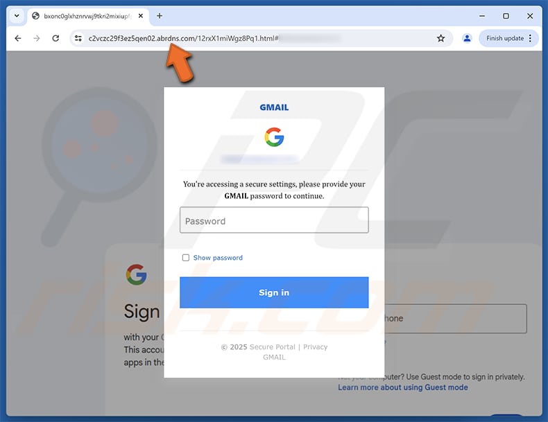 Maersk - Shipping Documents And Arrival Notice Sitio web fraudulento de phishing por correo electrónico