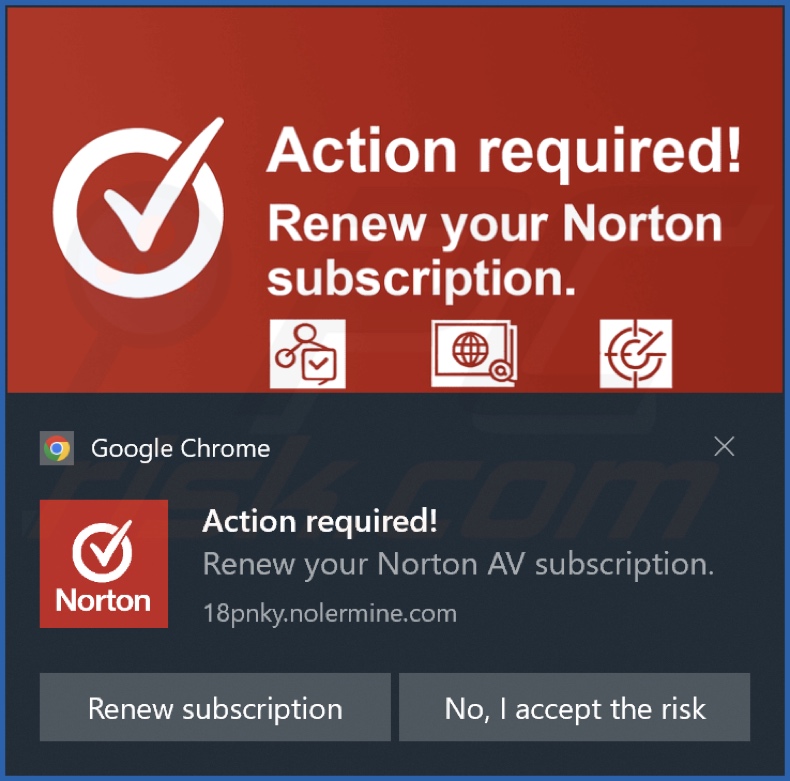 Anuncio publicado por la página web nolermine[.]com