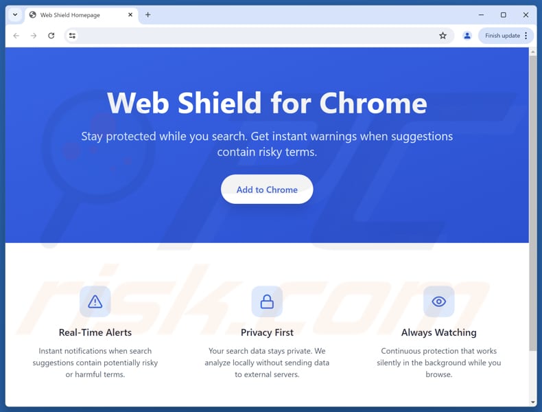 service.webshieldhub.com segundo sitio web promocional