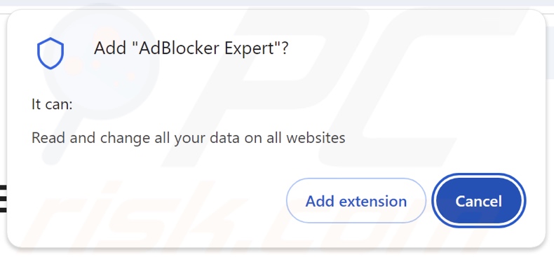 AdBlocker Expert solicita varios permisos