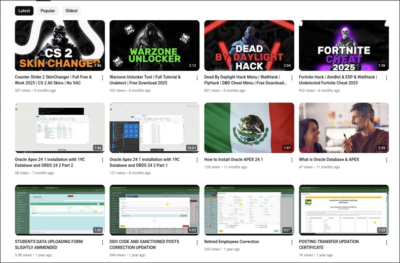 Malware GachiLoader que promociona vídeos de YouTube