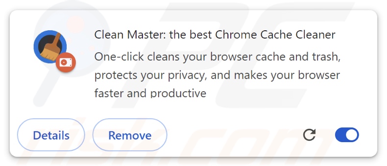 Extensión para navegador ShadyPanda (Clean Master: el mejor limpiador de caché de Chrome)
