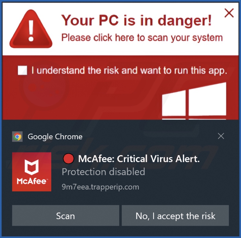 Anuncio publicado por la página web trahingly[.]com