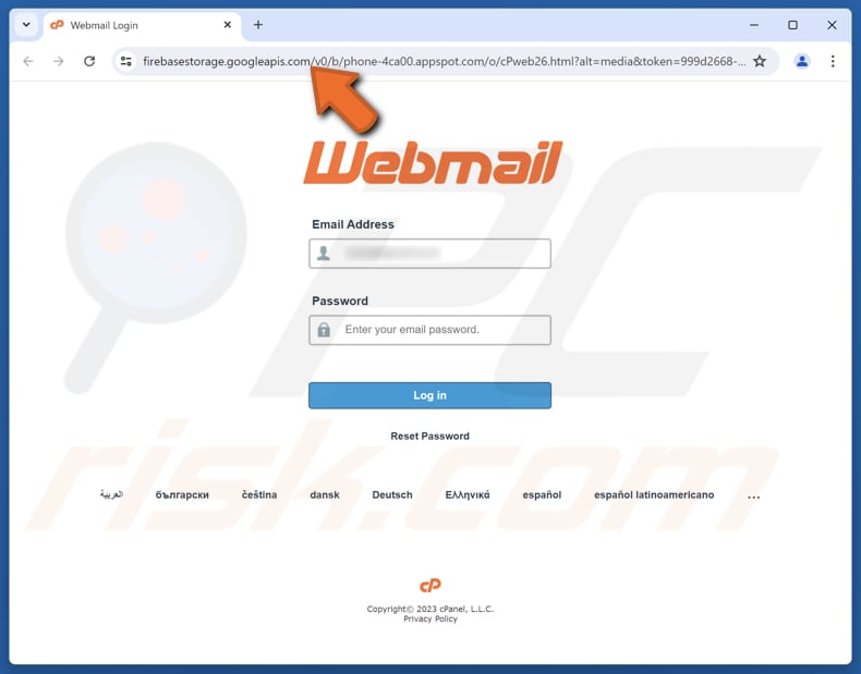 Estafa de verificación de direcciones de correo electrónico de WordPress: sitio web falso