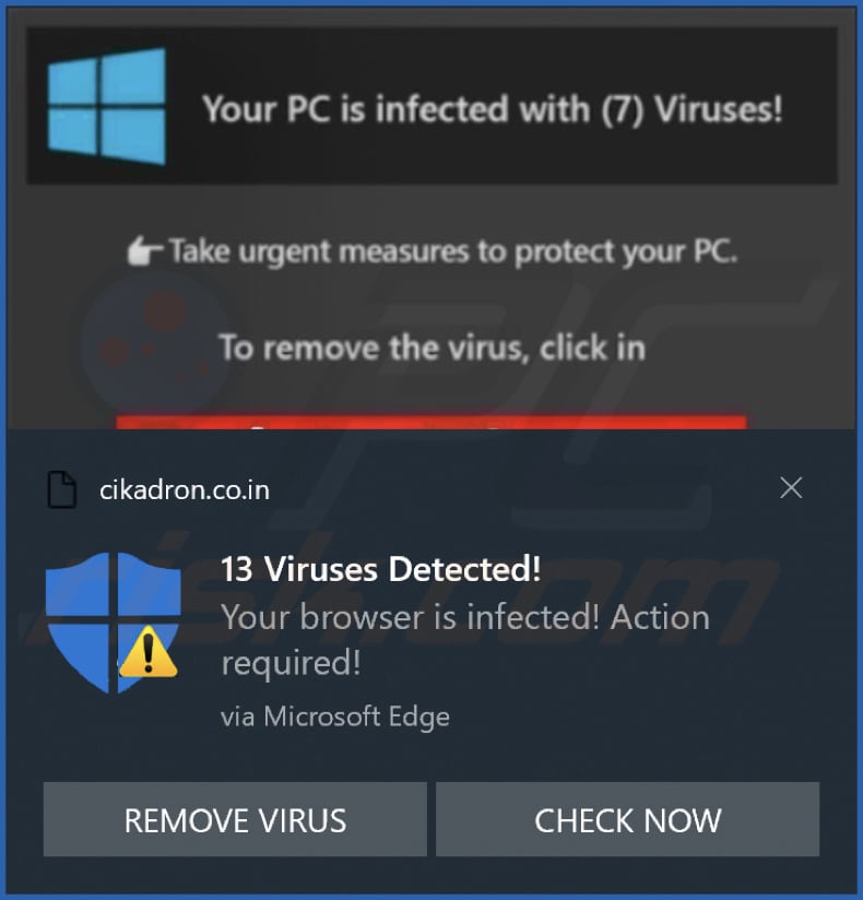 Notificación de cikadron.co[.]in
